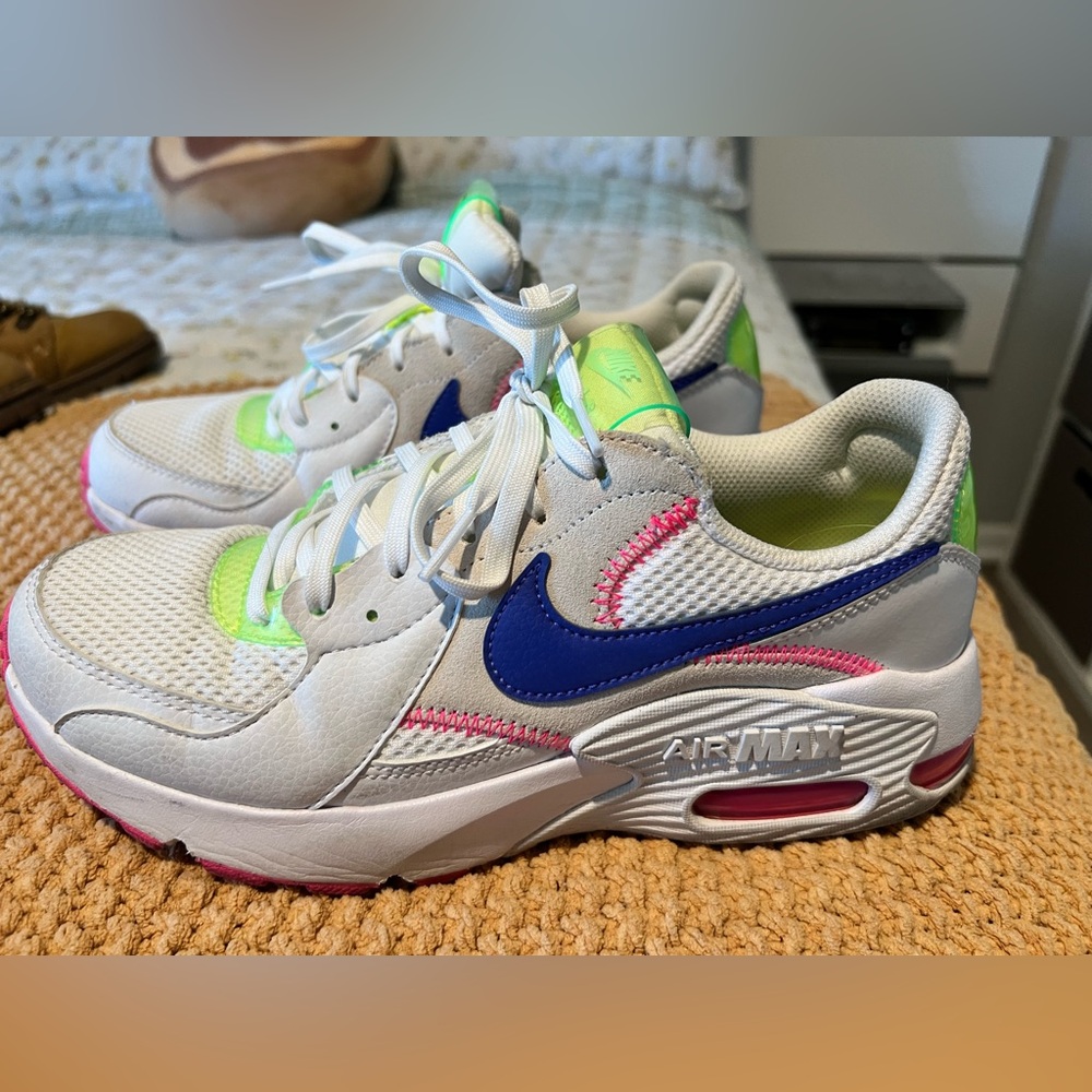 Nike Women’s Sneakers White with Blue and Pink Accents